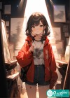 一束海棠压梨花